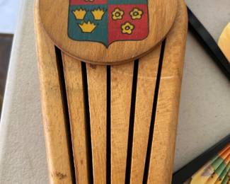 Wooden knife rack.