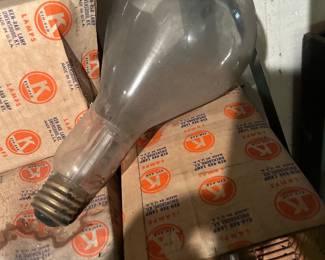 Huge vintage light bulbs. 