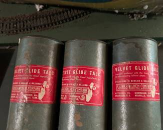 Vintage talc for bowling and pool.