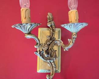 Louis XV Style Gilt Bronze Double Sconce