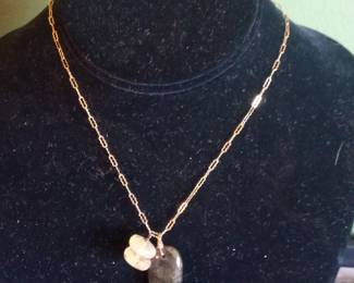 Labradorite and Moonstone Pendant Necklace