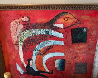 Surrealist Oil Painting by Max Walter Svanberg