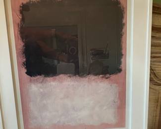 Mark Rothko Untitled (Black on Pink and White) Poster