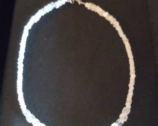 Rainbow Moonstone Square Heishi Necklace
