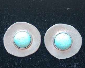 Navajo Sterling Silver Turquoise Earrings