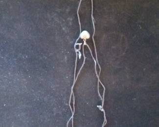 Vintage Key and Heart Charm Necklace on Cord