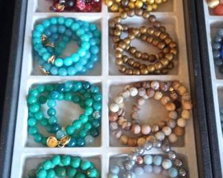 Turquoise and Amazonite Beaded Bracelets Collection
