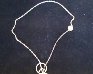 Double Peace Sign Necklace