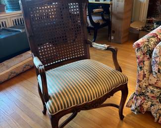 Louis XV Style Cane Back Armchair