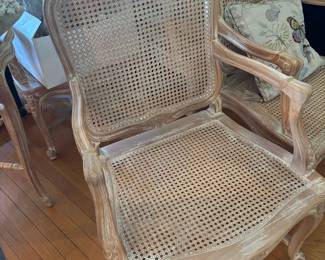 Louis XV Style Cane Back Armchair