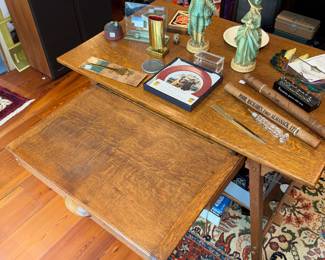 antique mission style Oak Library Desk
