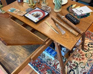 antique mission style Oak Library Desk