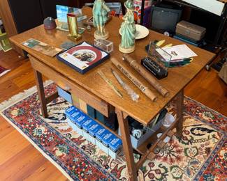 antique mission style Oak Library Desk