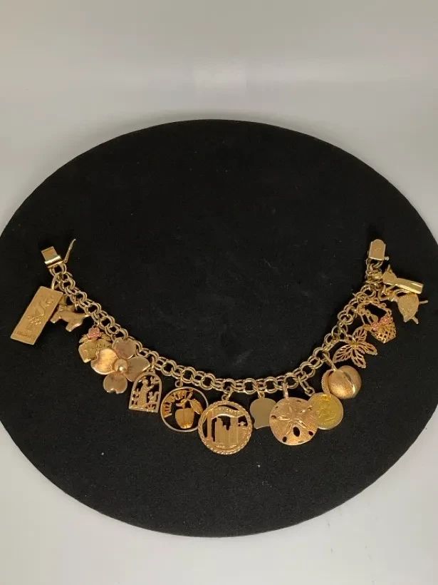 14K Gold Charm Bracelet