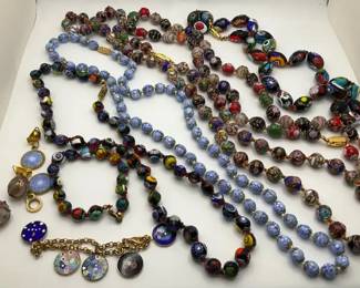 Venetian Beaded Necklaces, Bracelets And Earrings