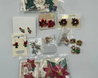 Christmas Earrings Collection Poinsettia Holiday Designs