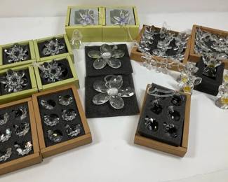 Crystal Glass Ornament Figurines Flower Angel Suncatcher Boxed Assortment