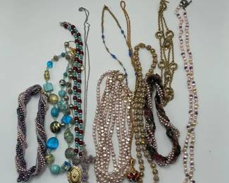Mixed Beaded Necklace Collection with Glass Crystal and Pearl Styles