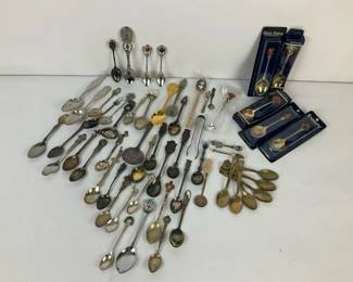 Souvenir Collector Spoons, Silverplate Decorative Serving Pieces