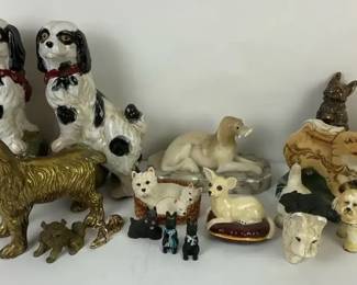 Vintage Decorative Dog Figurines Collection
