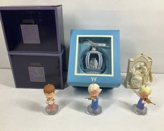 DeRosa Ceramic Boxes Wedgwood Nativity Ornament Angel Figurines Lot