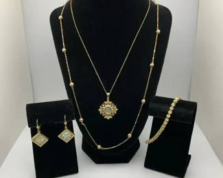 14K Gold Bracelets, Earrings And Necklaces