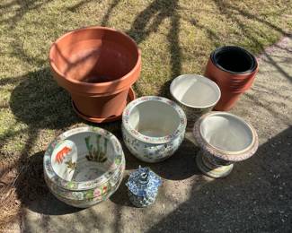 Decorative Planters and Pots Assorted Ceramic and Plastic