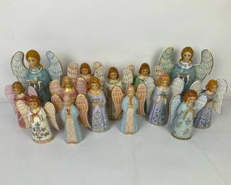 HandPainted Russian Wooden Angel Figurines