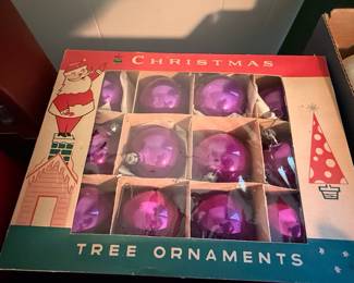 Vintage Fantasia Brand Christmas Ornaments in Original Box