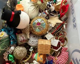 Assorted Vintage and Modern Christmas Ornaments Collection