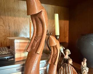 Jose Pinal Hand Carved Wood Figures