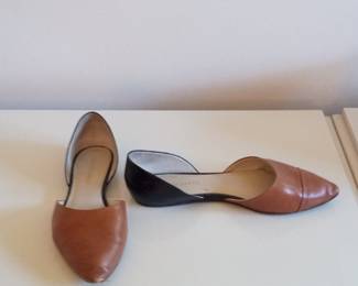 Franco Sarto Two-Tone D'Orsay Leather Flats