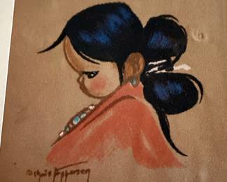 Native American Girl Portrait by Gerda Christoffersen