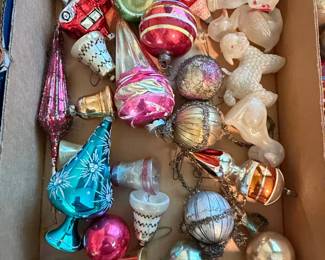 Assorted Vintage German Glass Christmas Ornaments