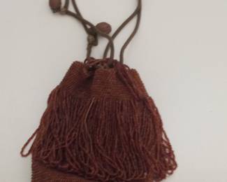 Antique Art Deco Beaded Drawstring Purse