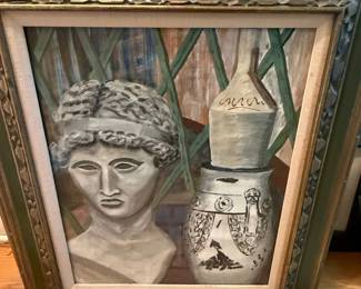 Classical Bust and Urn Still Life Painting