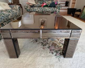 Mirrored Coffee Table with Beveled Edges