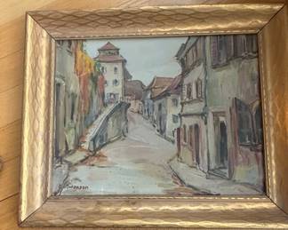 Street Scene Painting by J. Swenson