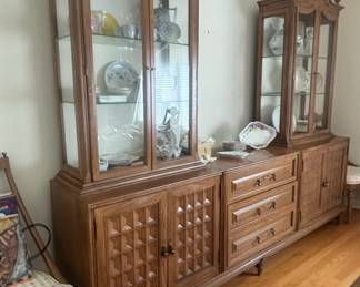 American of Martinsville Dining Room Set with China Cabinet and Buffet