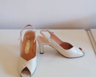 Capriolo Slingback Peep-Toe Heels
