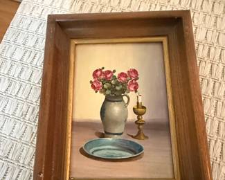 Still Life with Roses and Candle