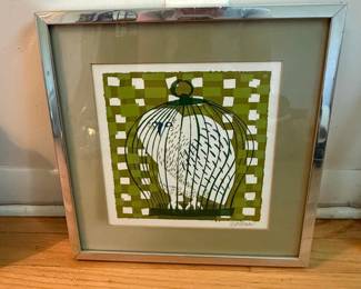 David Weidman Bird in Cage Print