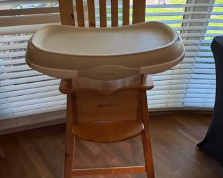 Eddie Bauer Wooden High Chair with Removable Tray