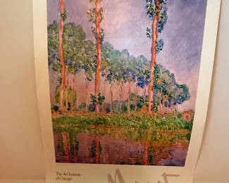 Claude Monet 'Poplars, Pink Effect' Exhibition Poster