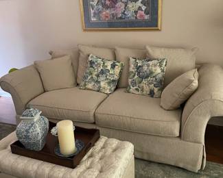 Comfortable Tan loveseat