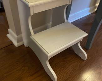 white 2 step stool