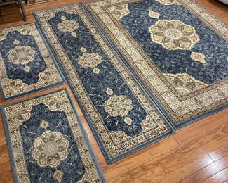 matching rugs Lg is 5x7, Runner is 2x7 (2) small area rugs 2x3.5