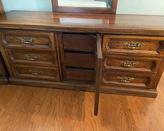 PRE-SALE AVAILABLE Drexel Dresser with mirror     $395 plus tax  H 31" L 78" D 18"