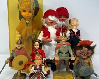 Vintage Norwegian Nordland Folk Doll, Arne Hasle Nisse Doll, Henning Hand Carved Figures