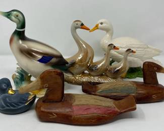Royal Copley And Assorted Duck Figurines